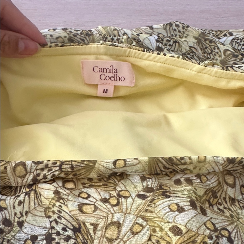 Camila Coelho Yellow Floral Two-Piece Skirt Set - Picture 7 of 8